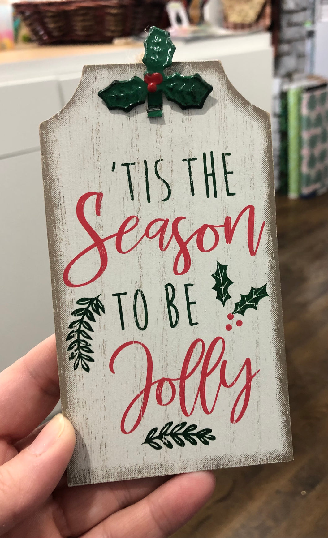 Rustic Christmas Gift Tag Hanging Decor