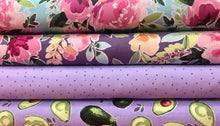 Load image into Gallery viewer, Riley Blake - Lucy June - Avocados Lilac - 1/2 YARD CUT

