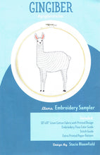 Load image into Gallery viewer, gingiber llama embroidery kit
