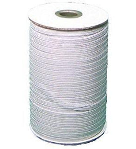 1/4” white braided elastic 20 yard cut - Dreaming of the Sea Fabrics