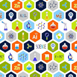 Studio E - Geek Chic - Science Hexies - 1/2 YARD CUT