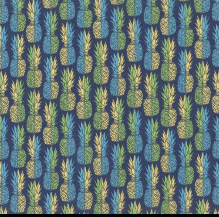 Dear Stella - Regatta Pineapples - 1/2 YARD CUT - Dreaming of the Sea Fabrics