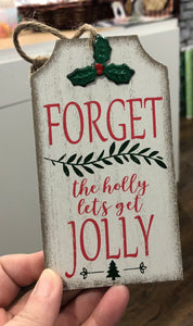 Rustic Christmas Gift Tag Hanging Decor