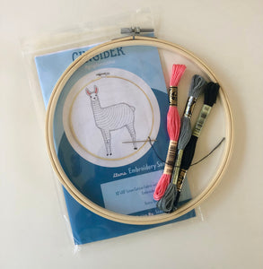 diy llama embroidery kit