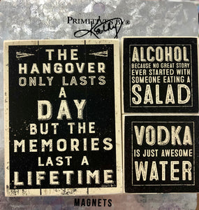 Alcohol/Hangover Magnet Set
