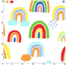 Load image into Gallery viewer, Kokka - Color of Character - Rainbows - 1/2 YARD CUT
