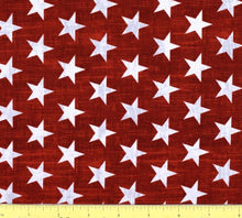 Load image into Gallery viewer, Henry Glass &amp; Co - Live Free - Stars - Red - 1/2 YARD CUT
