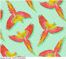 Load image into Gallery viewer, Tula Pink Daydreamer - Macaw Ya Later Mango - 1/2 YARD CUT

