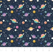 Load image into Gallery viewer, Camelot - Magical Space - Navy Astral Solar System - 1/2 YARD CUT
