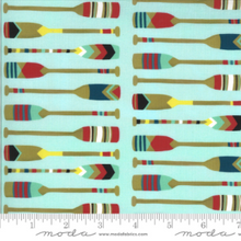 Load image into Gallery viewer, Moda Fabrics - Lakeside Story - Oars - 1/2 YARD CUT - Dreaming of the Sea Fabrics
