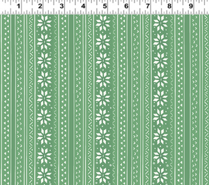 Clothworks - Mint Sweater Stripe - 1/2 YARD CUT