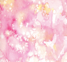 Load image into Gallery viewer, pink yellow fuchsia watercolor moody bloom paint white blender art moda fabric
