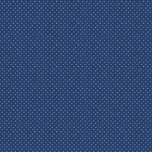 navy blue and white polka dots roots of love Wilmington prints fabric  Edit alt text
