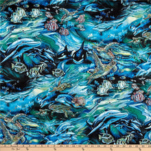 Load image into Gallery viewer, Robert Kaufman - Ocean Life - 1/2 YARD CUT
