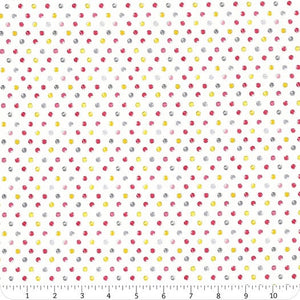 Wilmington Prints - White and Pink Dot - 1/2 YARD CUT