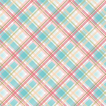 poppie cotton kaisley rose white isabella rose blue plaid