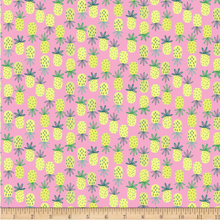 Load image into Gallery viewer, Dear Stella - I&#39;m Rexy and I Know It Pink Pineapples - 1/2 YARD CUT
