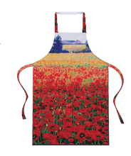 Load image into Gallery viewer, poppy flower apron panel

