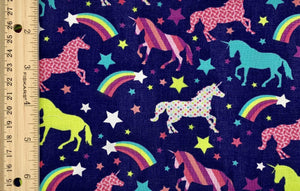 navy rainbows and unicorns stars whimsical fantasy storybook play pretend kids children joann fabrics stars navy blue prints designs