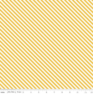 riley blake idyllic mustard stripe fabirc