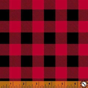 man cave red and black 1" buffalo plaid