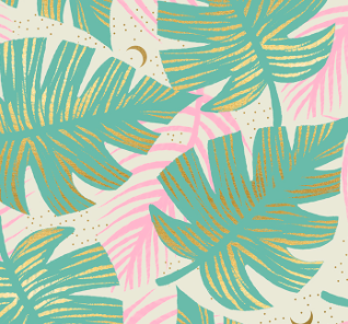 florida ruby star society shade palms palm trees tropical leaf fabric