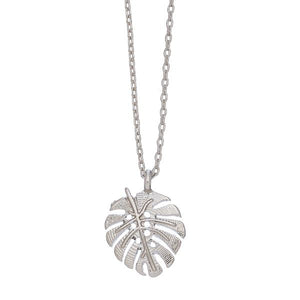 Silver Monstera Necklace