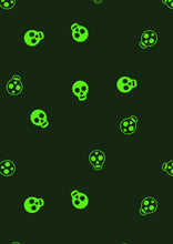 Load image into Gallery viewer, Lewis &amp; Irene - Small Things Glow - Sugar Skulls on Grey - 1/2 YARD CUT
