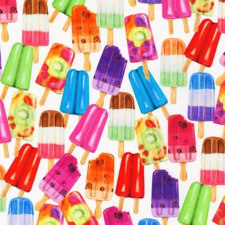 Robert Kaufman - Sweet Tooth - Sweet Popsicles - 1/2 YARD CUT - Dreaming of the Sea Fabrics