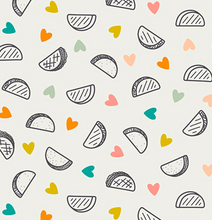 Load image into Gallery viewer, art gallery fabrics taco love light hearts
