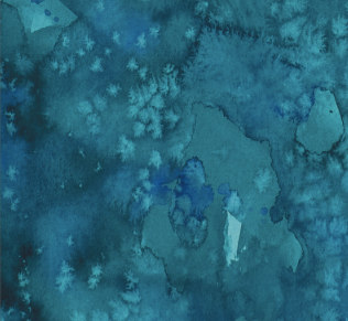 teal aqua dark turquoise ocean watercolor blooms muddy bloom wet on wet bleed blue digital digitally printed moda fabric