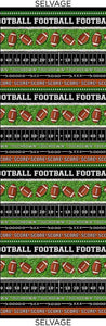football repeating stripe touchdown offense defense score sports yard line 11in timeless treasures