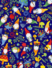 Load image into Gallery viewer, Timeless Treasures - Tossed Woodland Gnomes - 1/2 YARD CUT

