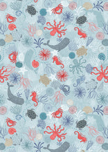 Load image into Gallery viewer, Lewis &amp; Irene - Under the Sea - Pale Blue - 1/2 YARD CUT
