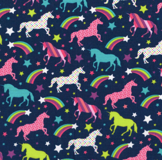 navy rainbows and unicorns stars whimsical fantasy storybook play pretend kids children joann fabrics stars navy blue prints designs 