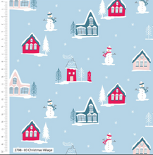 Load image into Gallery viewer, Craft Cotton Company - Christmas Post - Christmas Village - 1/2 YARD CUT
