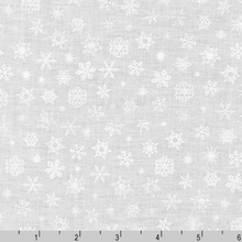 Load image into Gallery viewer, Robert Kaufman - Mini Madness - White on White Snowflakes - 1/2 YARD CUT
