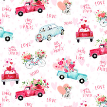 Load image into Gallery viewer, Clothworks - XOXO - Loads of Love White - 1/2 YARD CUT
